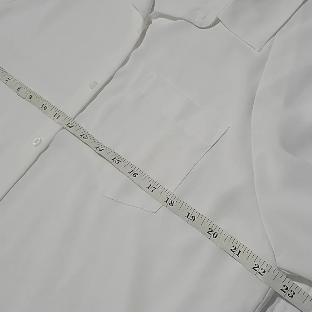 Calvin Klein White Large Shirt for Women with buttons and long sleeves - Picture 5 of 8